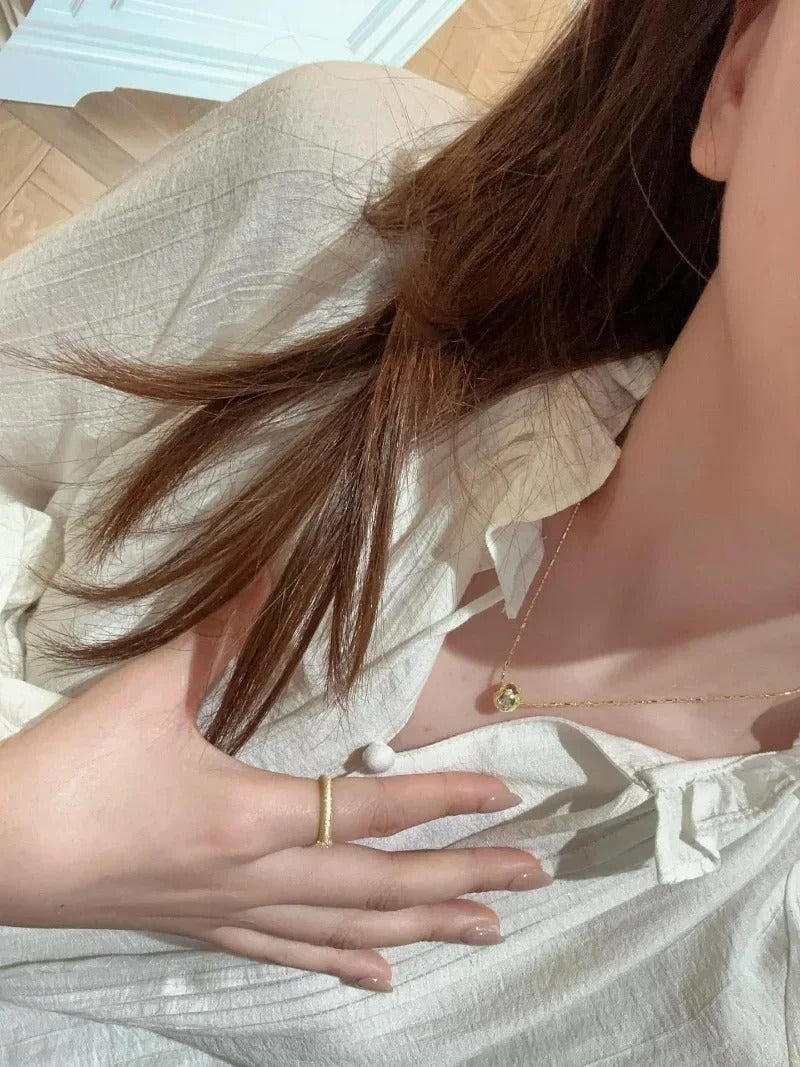 Creative Copper Inlaid Zircon Exquisite Star Necklaces Elliptical Small Round Beads collar Chain Engagement Jewelry Gift