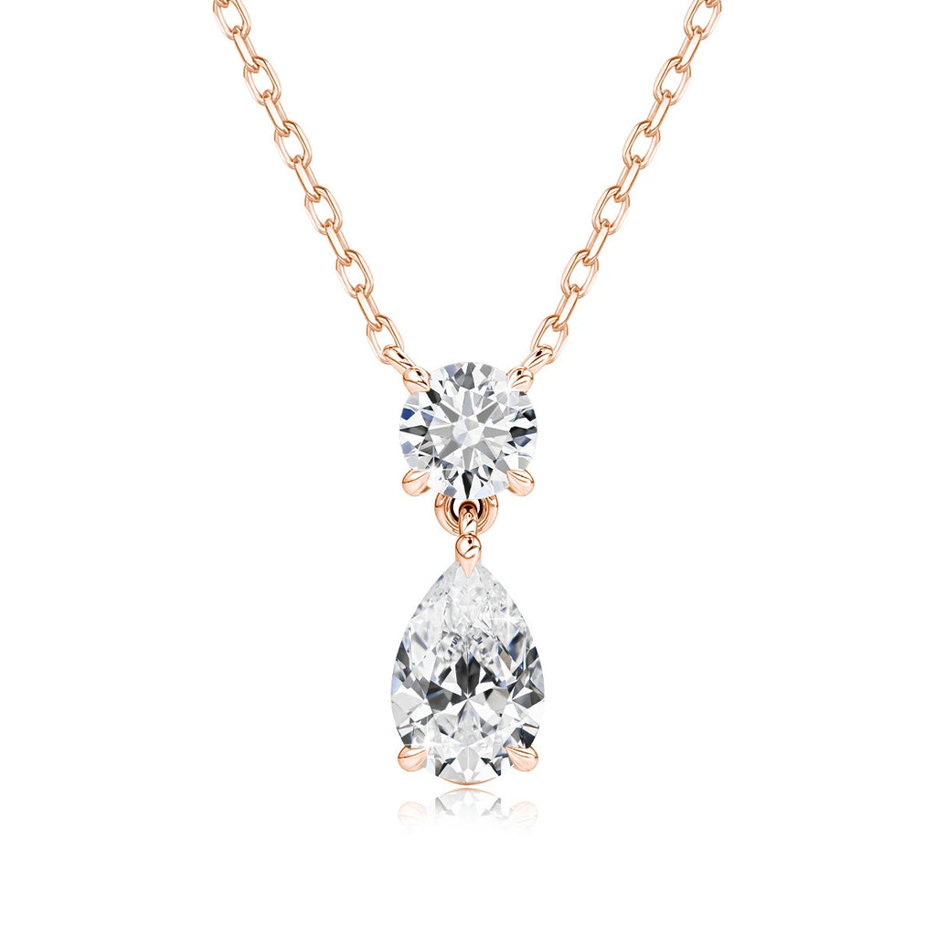 3ct Pear Cut Moissanite Pendant Necklace Silver 925 Women's Waterdrop Necklace High Quality Luxury Engagement Jewelry