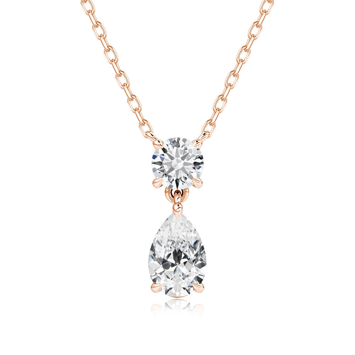 3ct Pear Cut Moissanite Pendant Necklace Silver 925 Women's Waterdrop Necklace High Quality Luxury Engagement Jewelry