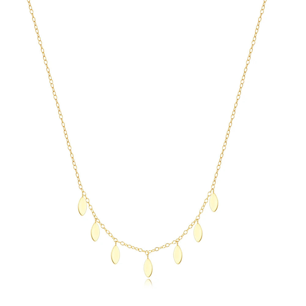 925 Sterling Silver Horse Eyes Colored Zircon Collarbone Necklace For Women 18K Gold Ins Lune Necklace Fine Jewelry