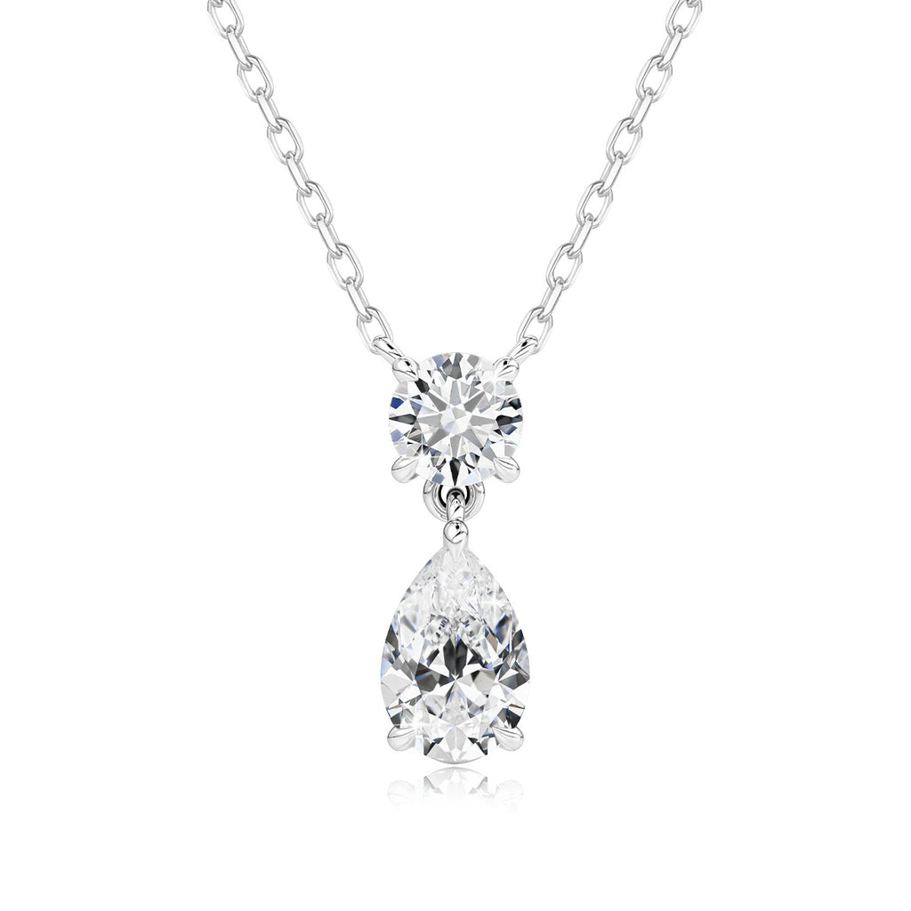 3ct Pear Cut Moissanite Pendant Necklace Silver 925 Women's Waterdrop Necklace High Quality Luxury Engagement Jewelry