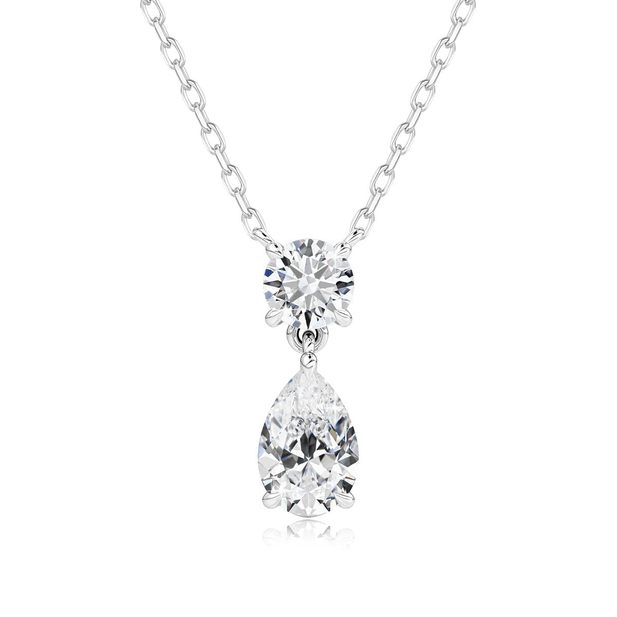 3ct Pear Cut Moissanite Pendant Necklace Silver 925 Women's Waterdrop Necklace High Quality Luxury Engagement Jewelry