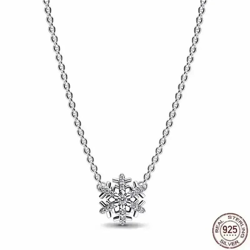 Hot selling 925 sterling silver pendant necklace shines with classic luxury heart-shaped square necklace, women's jewelry gift