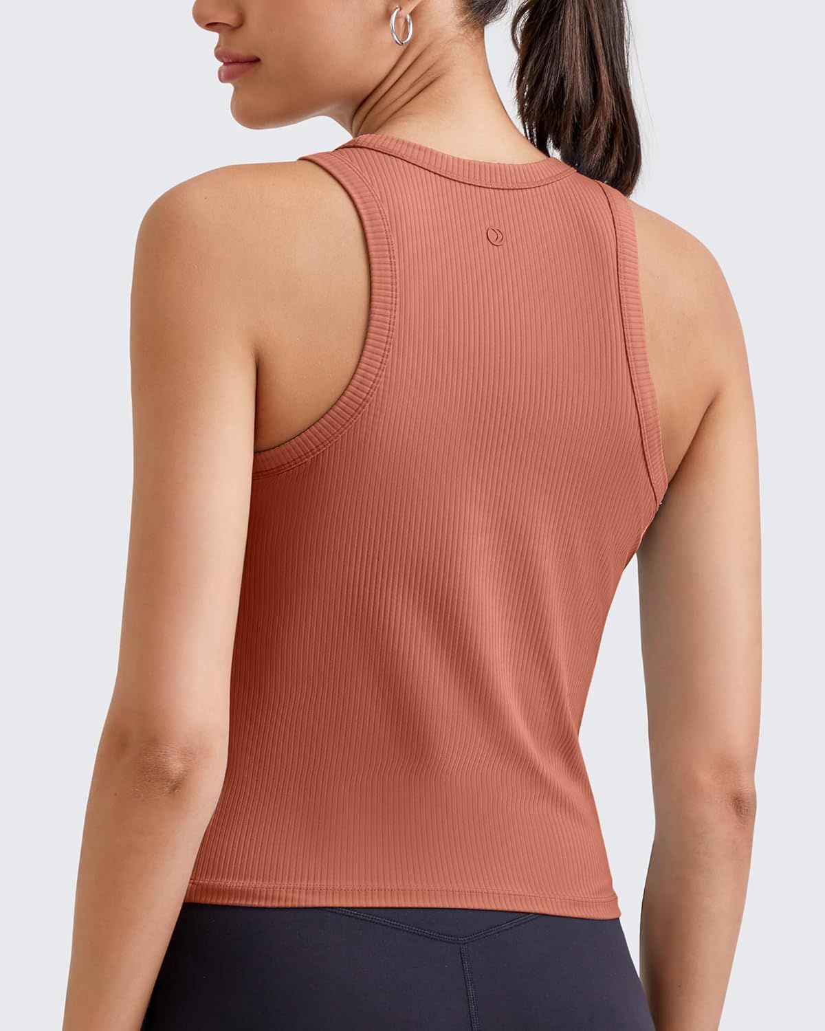 Workout Tank Tops for Women Slim Fitted Racerback Ribbed Athletic Gym Yoga Tanks Summer Casual