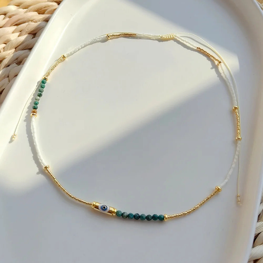 Virgin Mary Necklace For Women Gift Collar Virgen 2023 New In Miyuki Turquoise Bead Choker Necklaces Eye Collar Femme