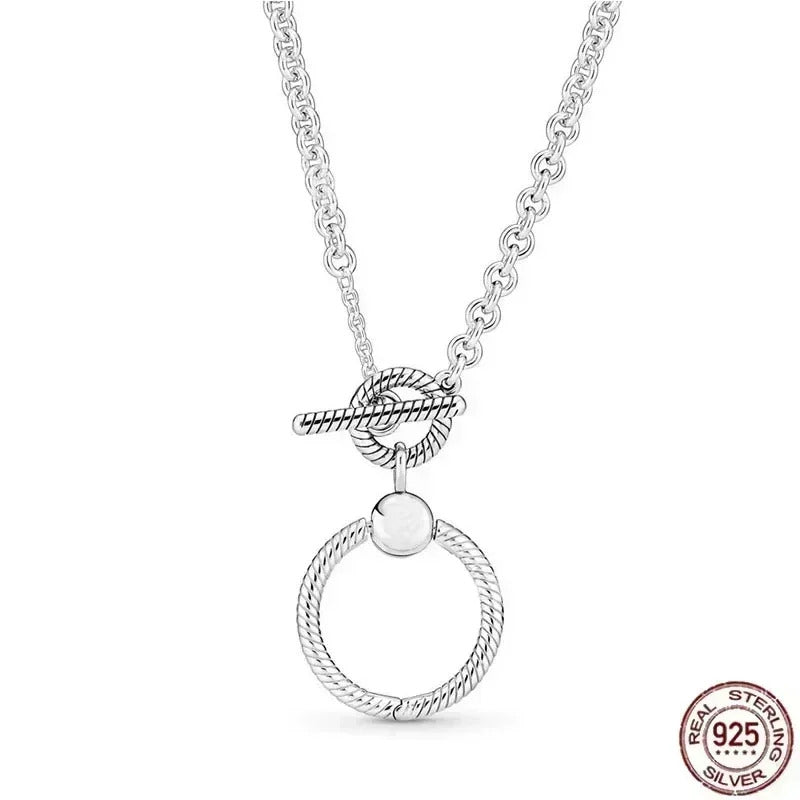 Hot selling 925 sterling silver pendant necklace shines with classic luxury heart-shaped square necklace, women's jewelry gift