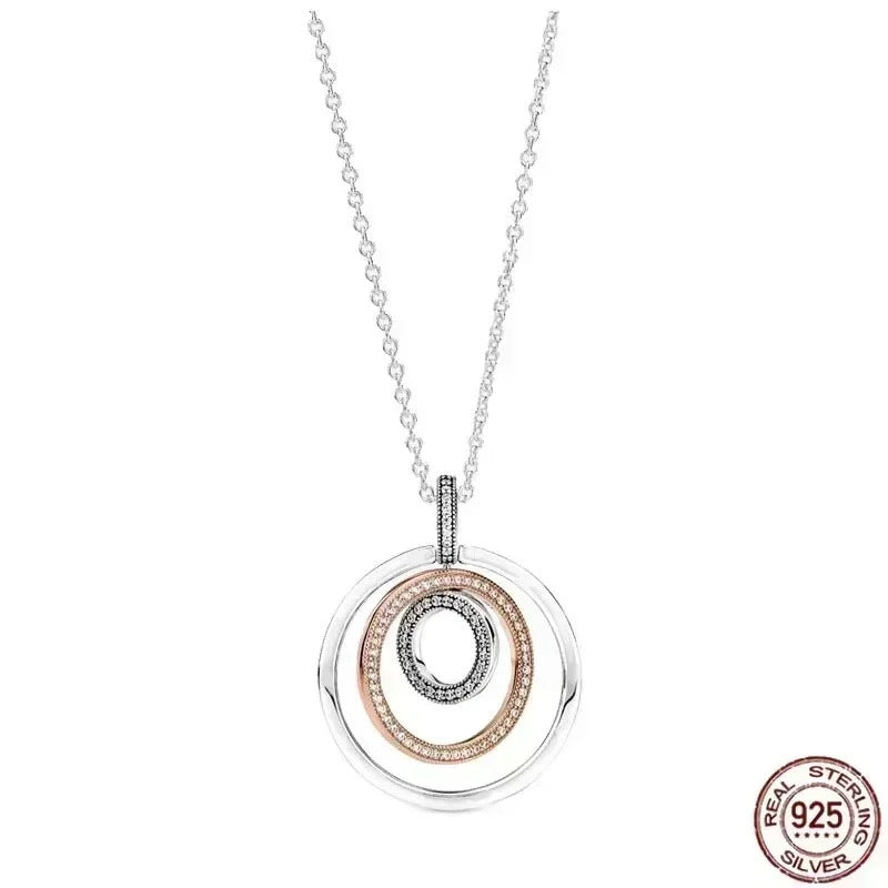 Hot selling 925 sterling silver pendant necklace shines with classic luxury heart-shaped square necklace, women's jewelry gift