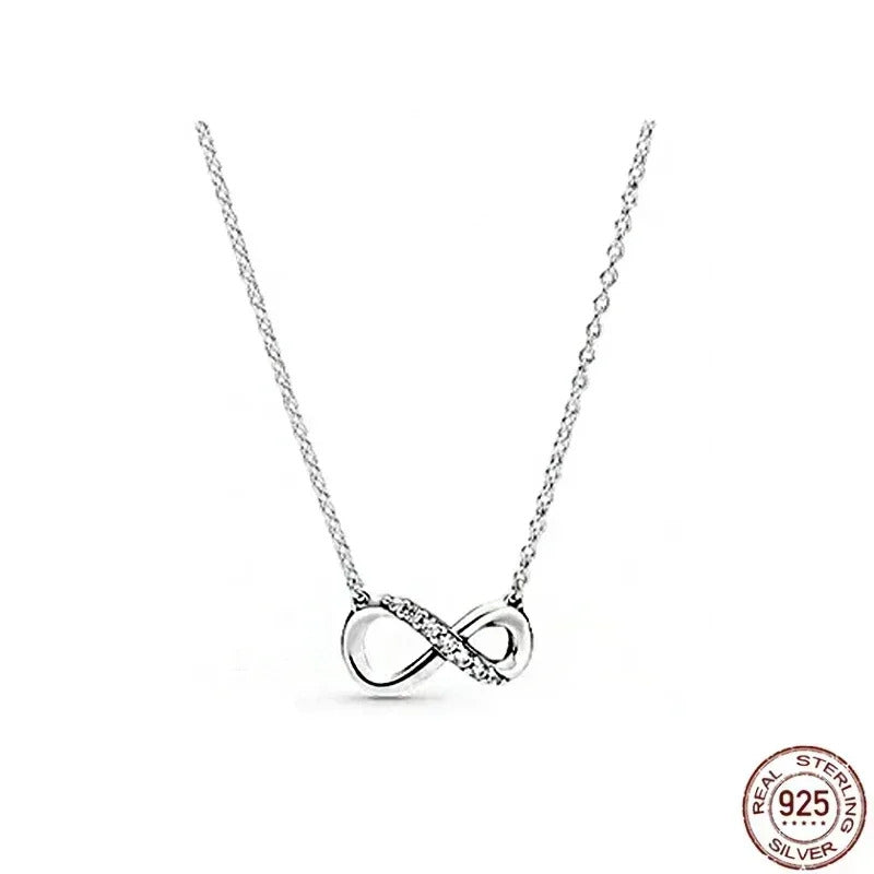 Hot selling 925 sterling silver pendant necklace shines with classic luxury heart-shaped square necklace, women's jewelry gift