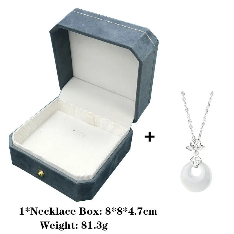 Thaya Elegant Chalcedony Women Necklace Lotus Flower Pendant Necklace S925 Sterling Silver Choker Fashion Jewelry Birthday Gift