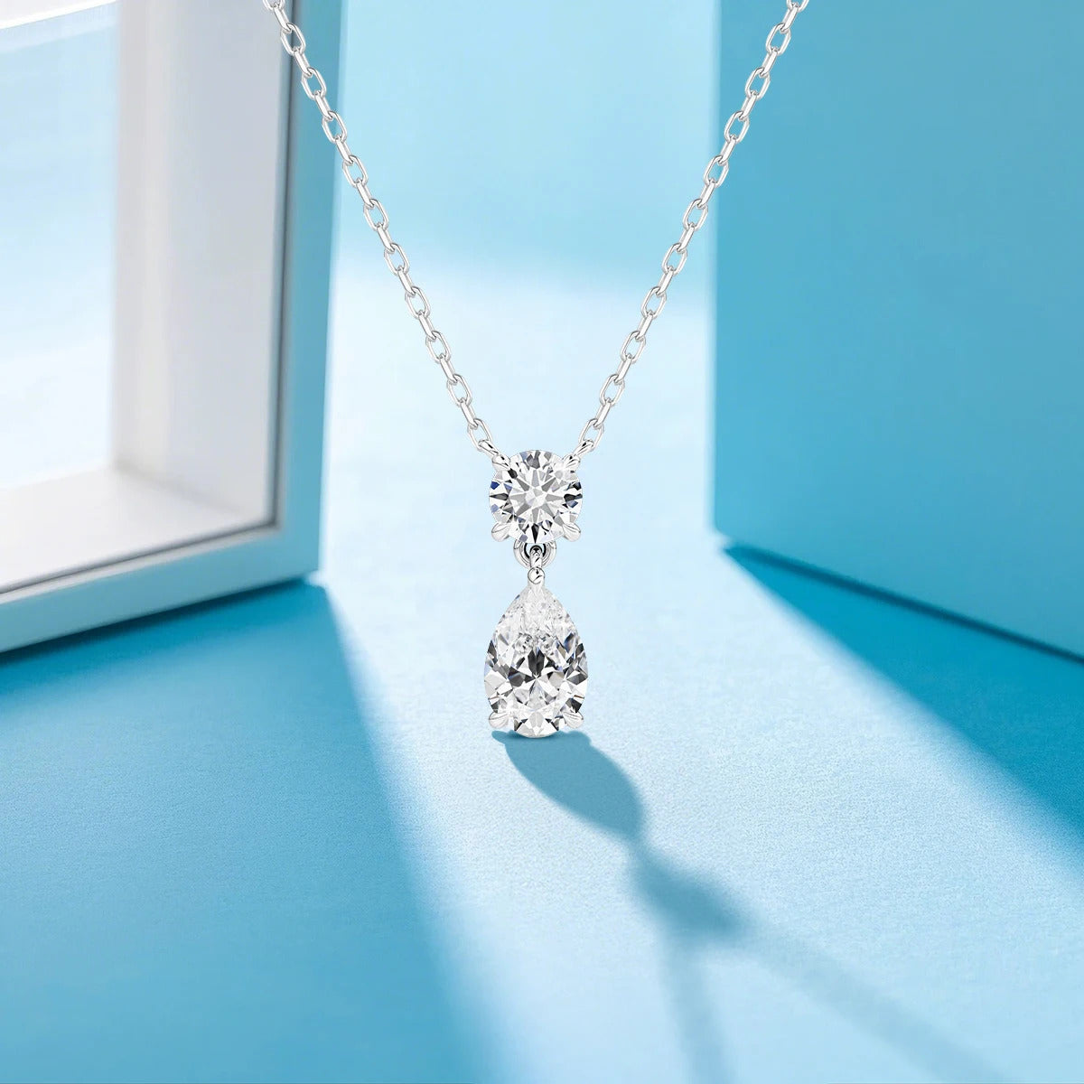 3ct Pear Cut Moissanite Pendant Necklace Silver 925 Women's Waterdrop Necklace High Quality Luxury Engagement Jewelry