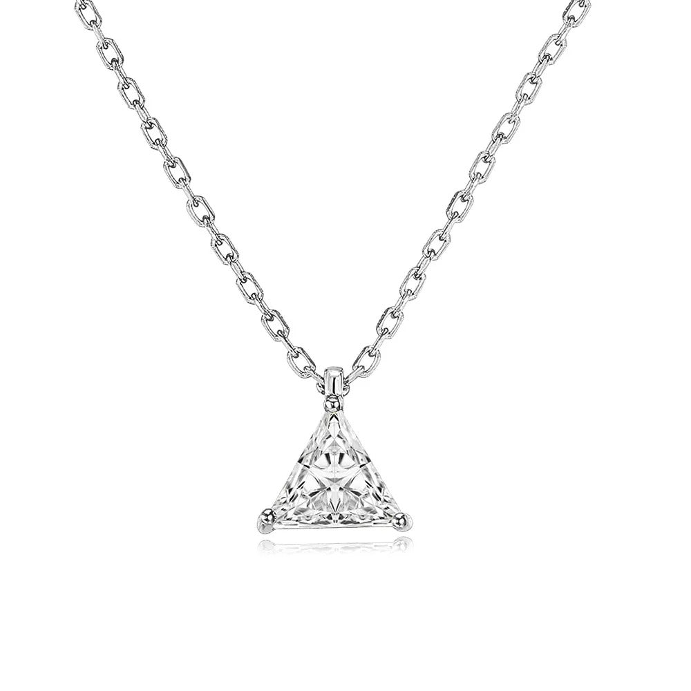 Geometry Crystal Pendant Necklace For Women Round Heart Gold Color Choker Chain Zircon Necklaces Korean Minimalist Jewelry N481