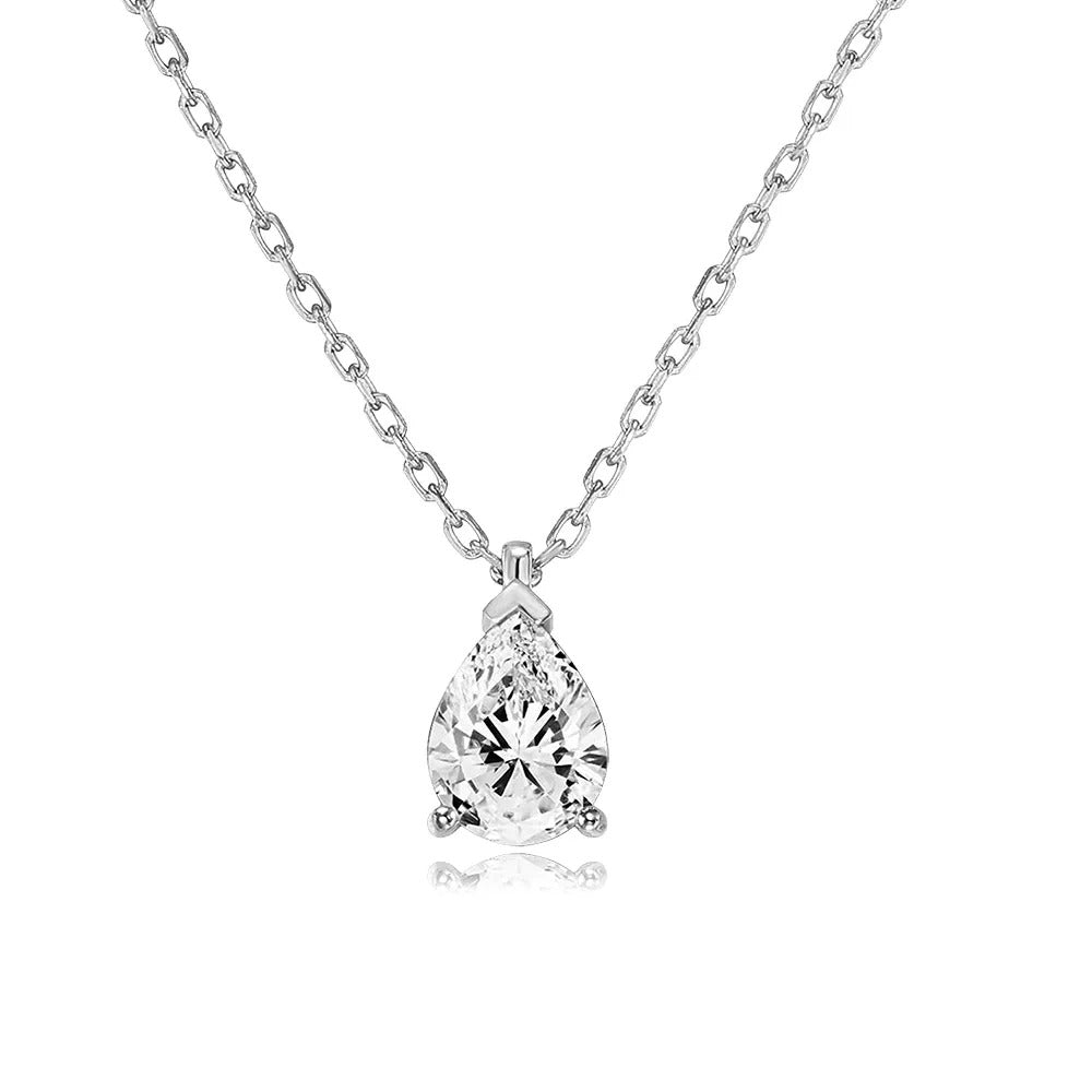 Geometry Crystal Pendant Necklace For Women Round Heart Gold Color Choker Chain Zircon Necklaces Korean Minimalist Jewelry N481