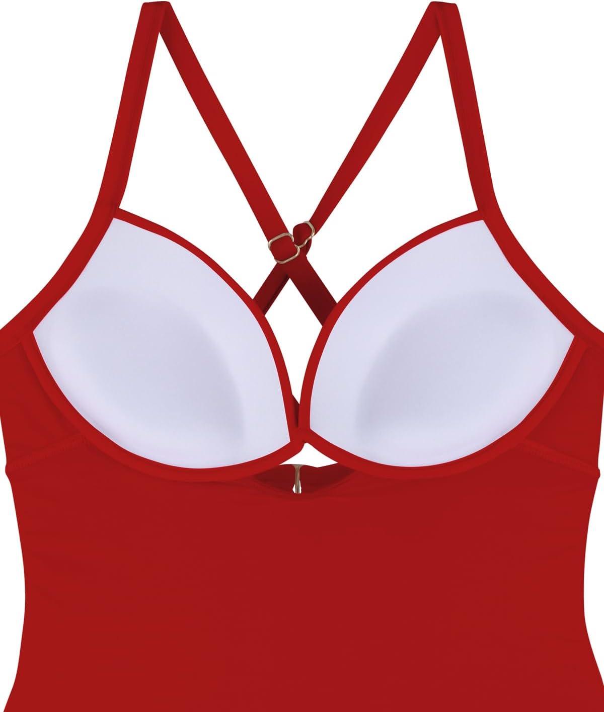 Women’s Push Up One Piece Swimsuit Twist Front Cutout Adjustable Straps Swimwear