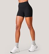 YOGA High Waisted Dolphin Running Shorts for Womens Mesh Liner for Gym Workout Athletic with Zipper Pocket