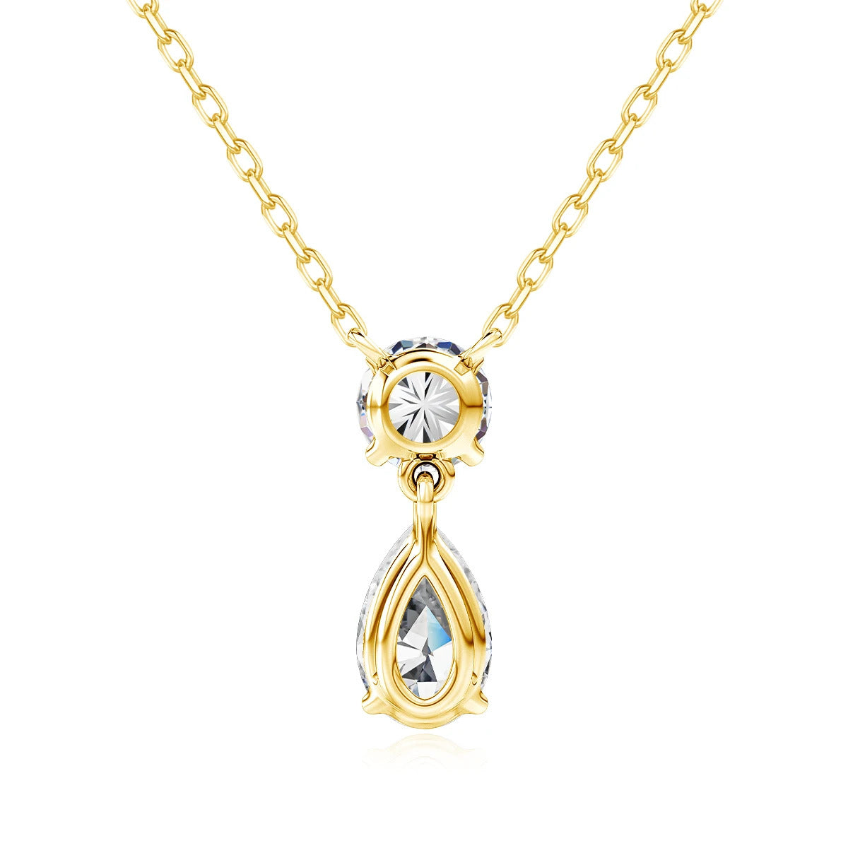 3ct Pear Cut Moissanite Pendant Necklace Silver 925 Women's Waterdrop Necklace High Quality Luxury Engagement Jewelry