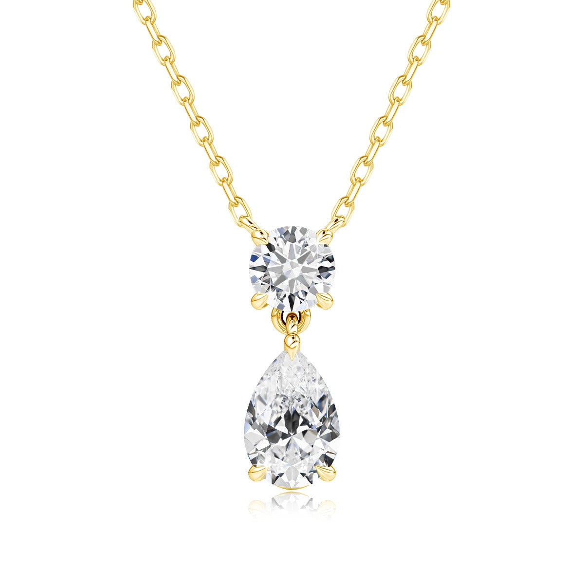 3ct Pear Cut Moissanite Pendant Necklace Silver 925 Women's Waterdrop Necklace High Quality Luxury Engagement Jewelry