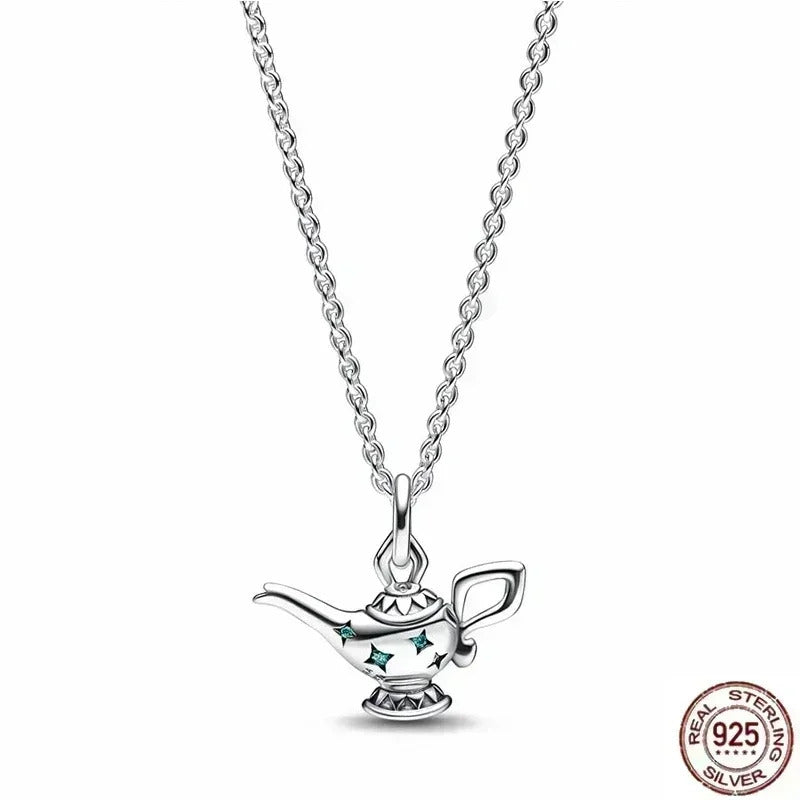 Hot selling 925 sterling silver pendant necklace shines with classic luxury heart-shaped square necklace, women's jewelry gift