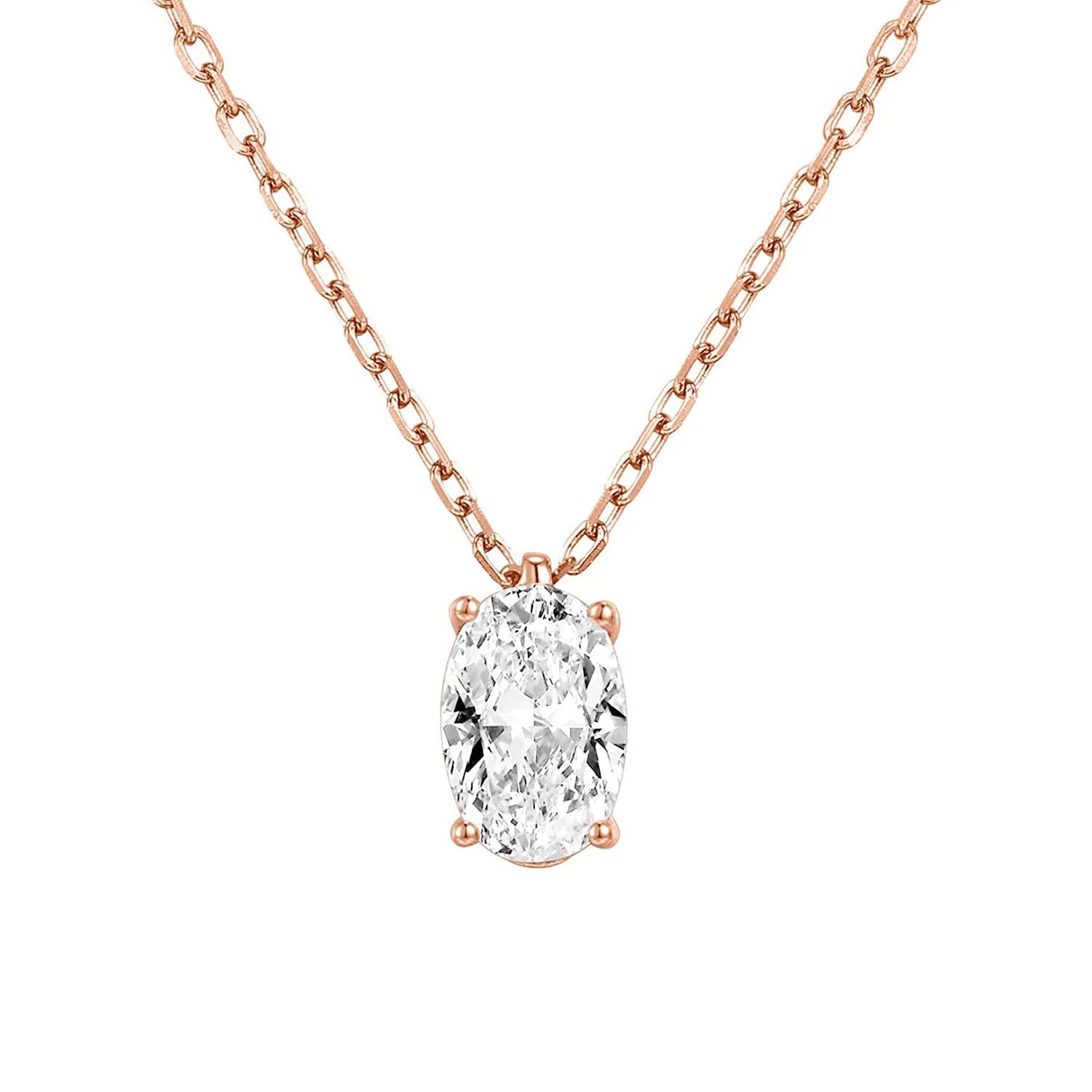 Geometry Crystal Pendant Necklace For Women Round Heart Gold Color Choker Chain Zircon Necklaces Korean Minimalist Jewelry N481