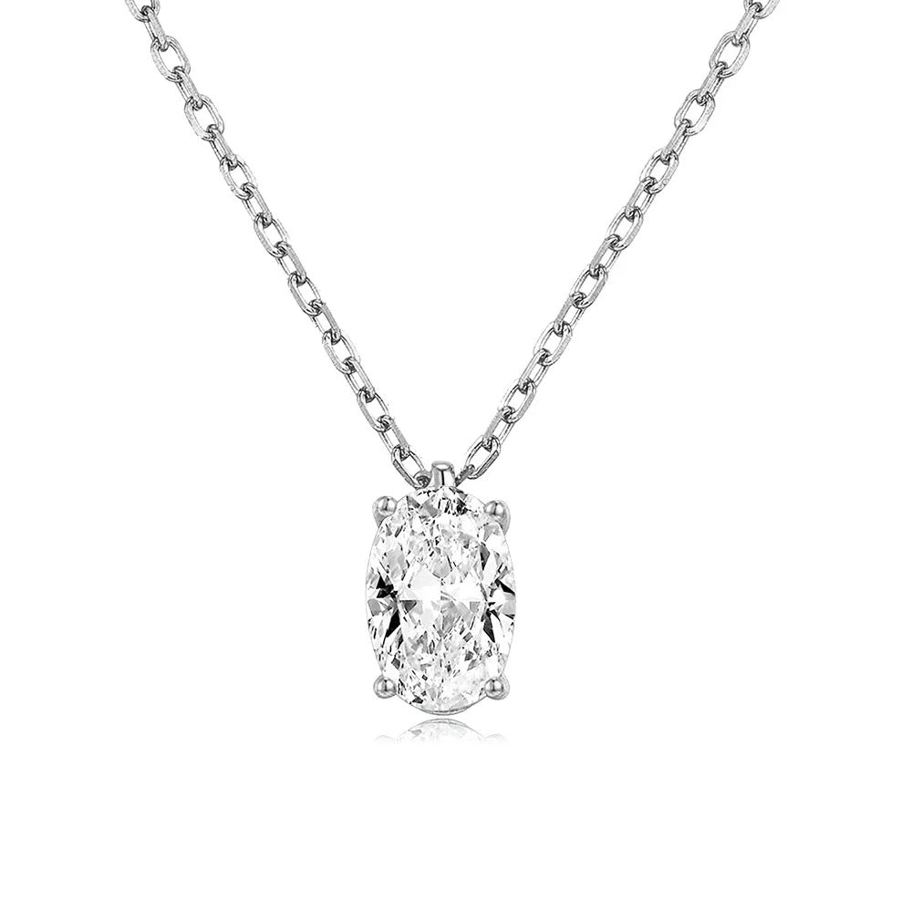 Geometry Crystal Pendant Necklace For Women Round Heart Gold Color Choker Chain Zircon Necklaces Korean Minimalist Jewelry N481