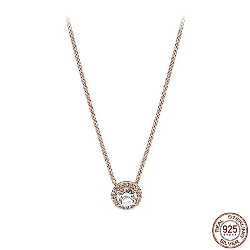 Hot selling 925 sterling silver pendant necklace shines with classic luxury heart-shaped square necklace, women's jewelry gift